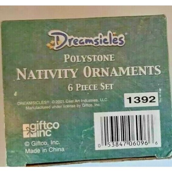 6 VTG 2001 Mini Dreamsicle Nativity Ornaments Holy Family Polystone Boxed - Picture 4 of 11